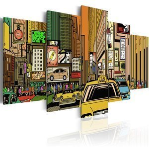 Obraz - Ulice Nowego Jorku w komiksie