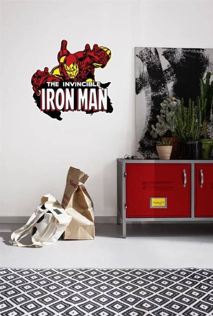Naklejki samoprzylepne 14073h Iron Man Comic Classic