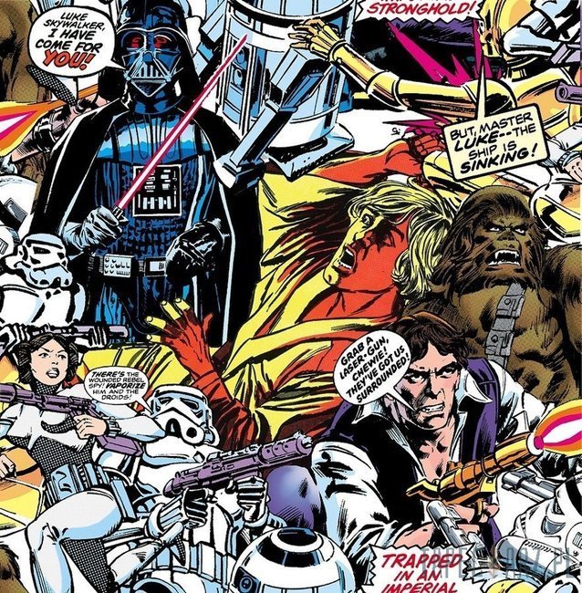 Tapeta komiksowa filmowa z motywem Star Wars